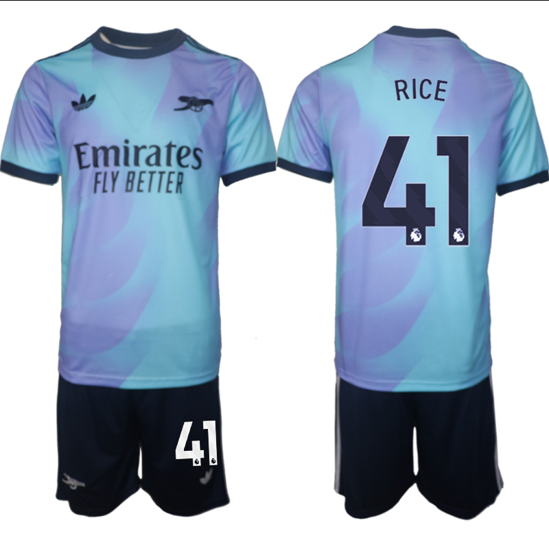 Men 2024-2025 Club Arsenal away Purple blue #41 Soccer Jersey